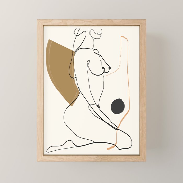 abstract nude 3 Mini Art Print Gallery Image 1
