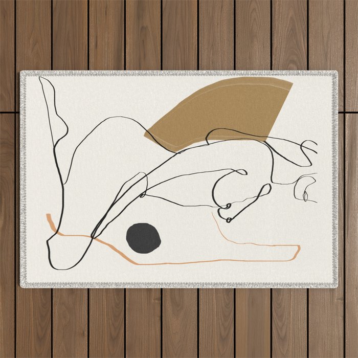 abstract nude 3 Outdoor Rug Gallery Image 1