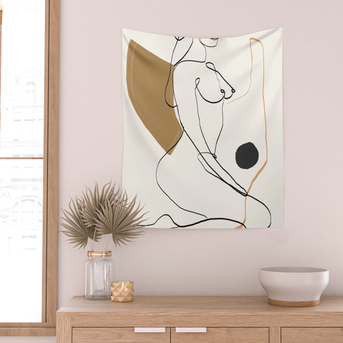 abstract nude 3 Wall Tapestry Gallery Image 2