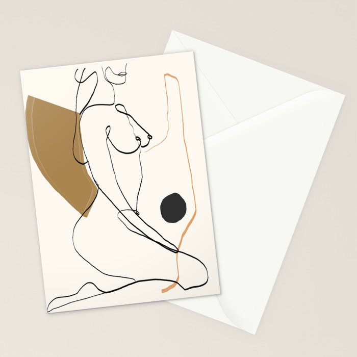 abstract nude 3 Stationery Card Gallery Image 2