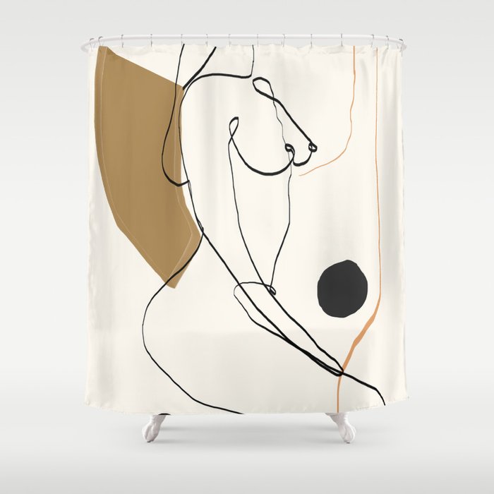 abstract nude 3 Shower Curtain Gallery Image 1