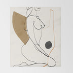 abstract nude 3 Throw Blanket Gallery Image 2