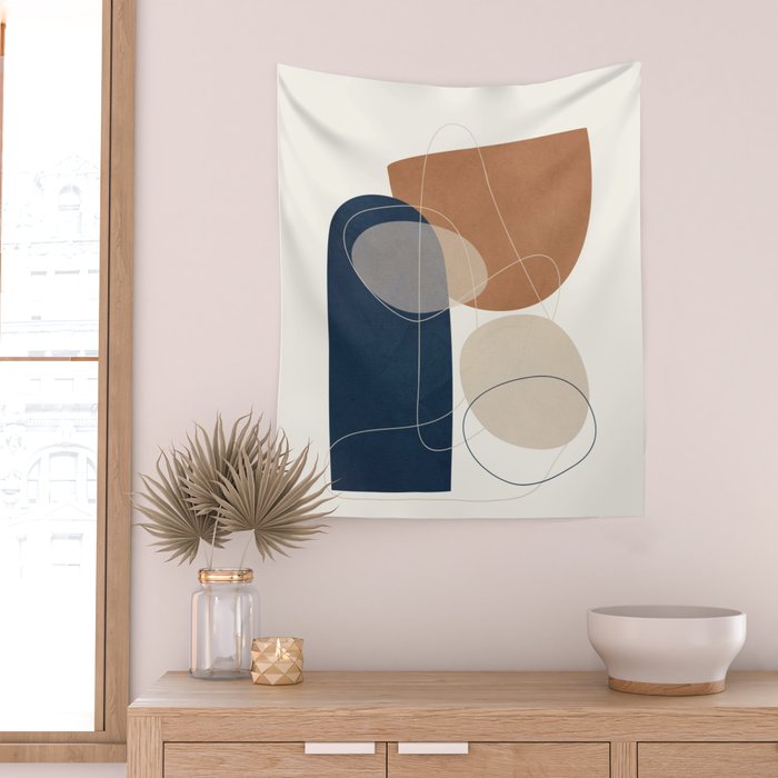 Spiraling Geometry 1 Wall Tapestry Gallery Image 2