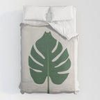 Cat and Plant 24: Meowstera Leaf Duvet Cover Gallery Image 6