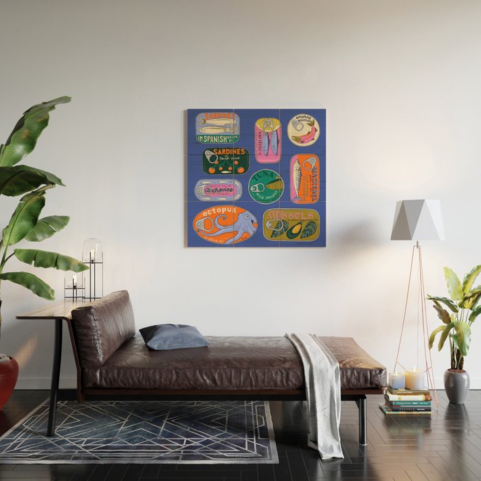 Sardines and Other Tinned Fish Wood Wall Art Gallery Image 2