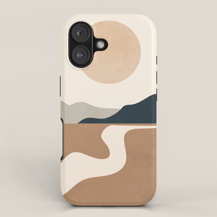 Minimal Abstract Art Landscape 8 iPhone Case Gallery Image 1