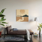 Minimal Abstract Art Landscape 8 Wood Wall Art Gallery Image 2