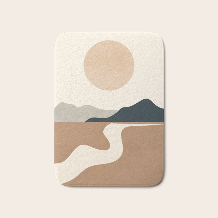 Minimal Abstract Art Landscape 8 Bath Mat Gallery Image 1