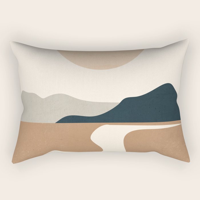 Minimal Abstract Art Landscape 8 Rectangular Pillow Gallery Image 1