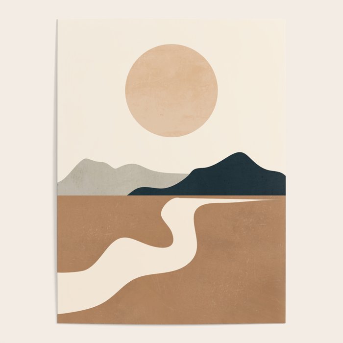 Minimal Abstract Art Landscape 8 Poster Gallery Image 1