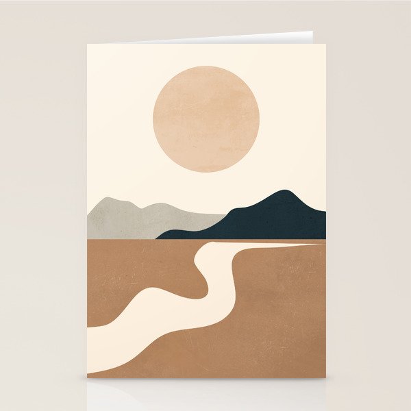 Minimal Abstract Art Landscape 8 Stationery Card Gallery Image 2