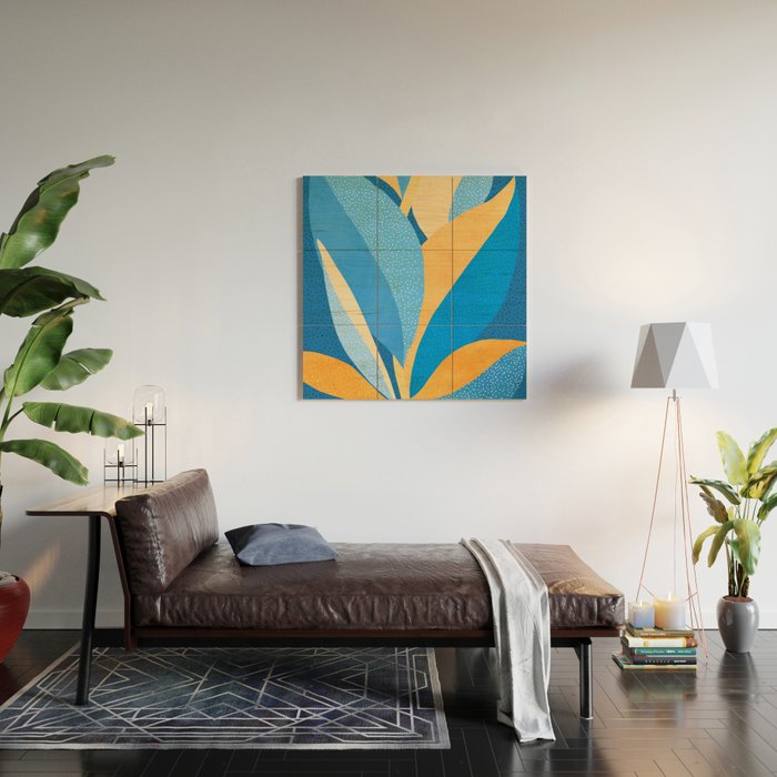 Vibrant Night Garden Wood Wall Art Gallery Image 2