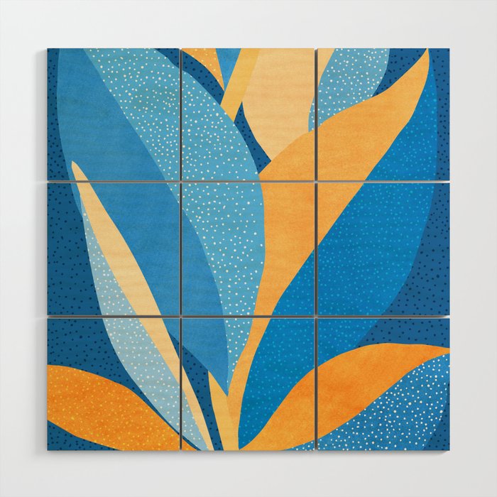 Vibrant Night Garden Wood Wall Art Gallery Image 1