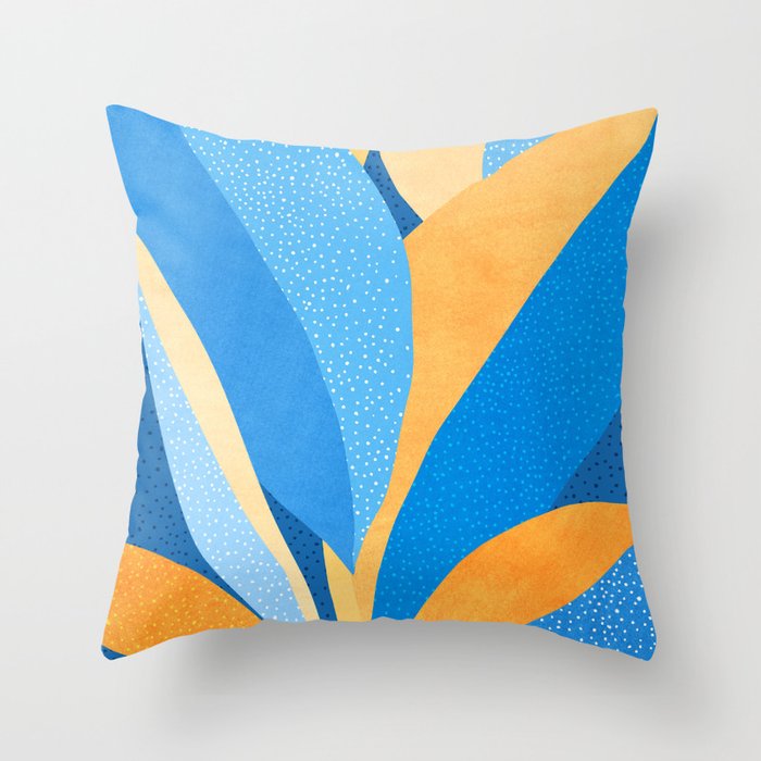 Vibrant Night Garden Throw Pillow Gallery Image 1