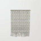 Trailing Block Print Floral - Washed Teal Wall Hanging Gallery Image 1