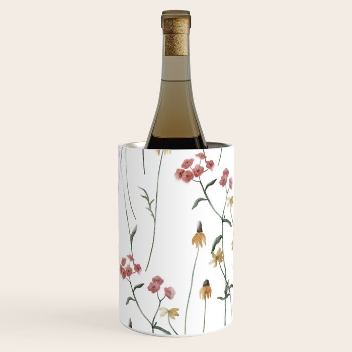 Delicate Wildflowers Floral Watercolor Wine Chiller Gallery Image 3