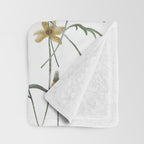 Delicate Wildflowers Floral Watercolor Throw Blanket Gallery Image 3