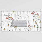 Delicate Wildflowers Floral Watercolor Desk Mat Gallery Image 1