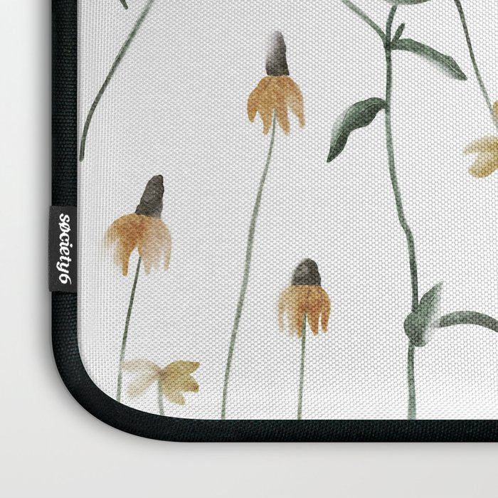 Delicate Wildflowers Floral Watercolor Laptop Sleeve Gallery Image 3