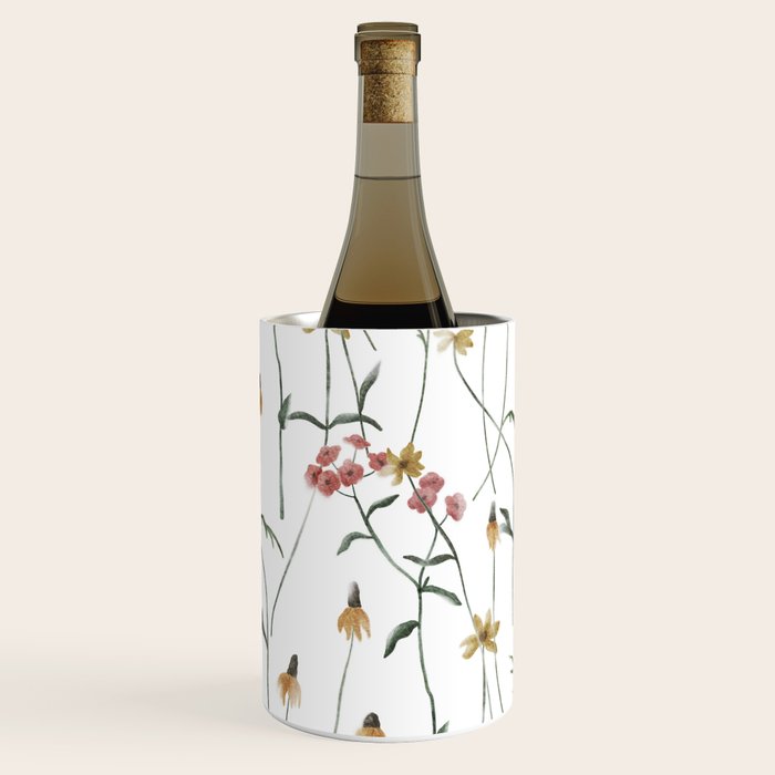 Delicate Wildflowers Floral Watercolor Wine Chiller Gallery Image 2