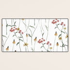 Delicate Wildflowers Floral Watercolor Desk Mat Gallery Image 3