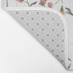 Delicate Wildflowers Floral Watercolor Bath Mat Gallery Image 2