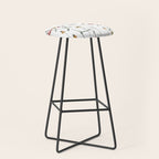 Delicate Wildflowers Floral Watercolor Stool Gallery Image 1