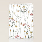 Delicate Wildflowers Floral Watercolor Stationery Card Gallery Image 2