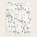 Delicate Wildflowers Floral Watercolor Poster Gallery Image 4