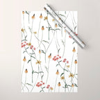 Delicate Wildflowers Floral Watercolor Wrapping Paper Gallery Image 1