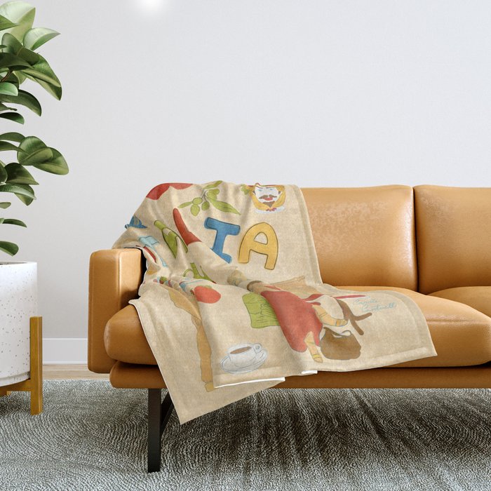 Viva Italia Throw Blanket Gallery Image 1