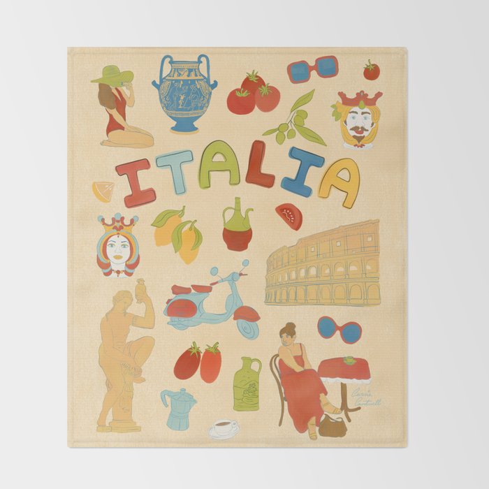 Viva Italia Throw Blanket Gallery Image 2