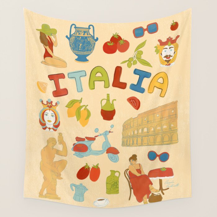 Viva Italia Wall Tapestry Gallery Image 1
