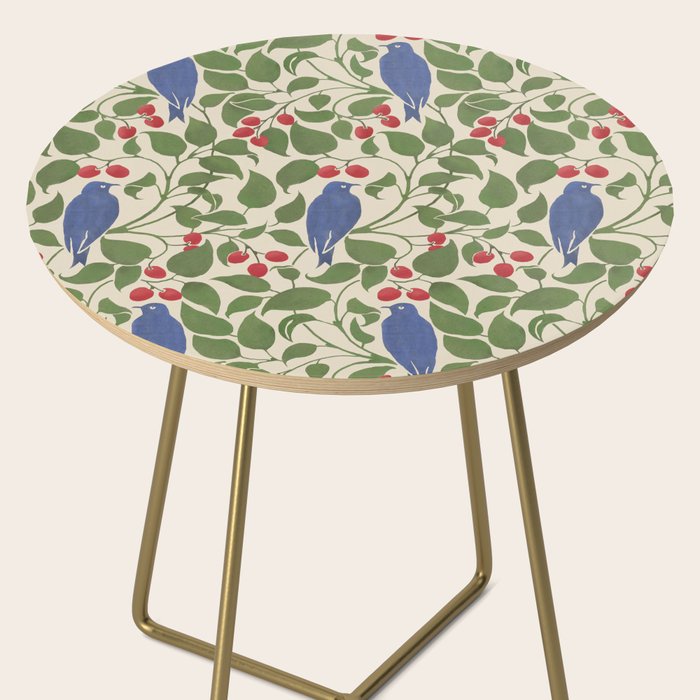Vintage Blue Birds And Cherries Side Table Gallery Image 2