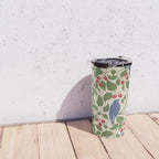 Vintage Blue Birds And Cherries Travel Mug Gallery Image 4