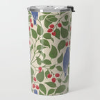 Vintage Blue Birds And Cherries Travel Mug Gallery Image 2