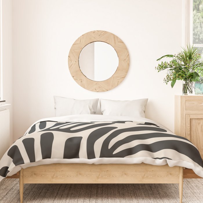 Matisse Cut Outs Ecru Beige Black Mid Century Modern Art Duvet Cover Gallery Image 3