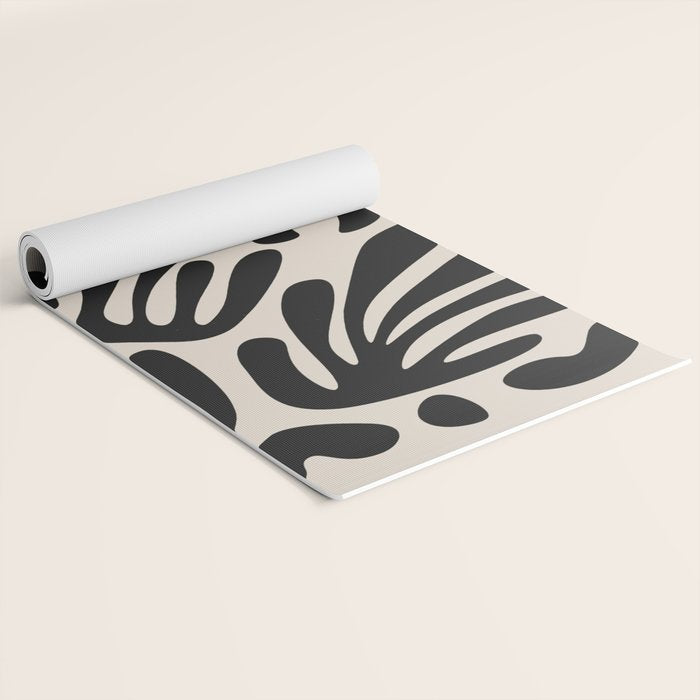 Matisse Cut Outs Ecru Beige Black Mid Century Modern Art Yoga Mat Gallery Image 2