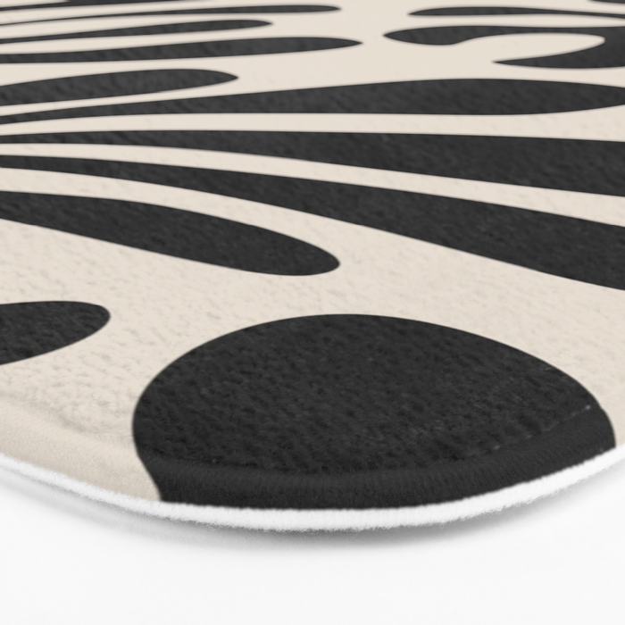 Matisse Cut Outs Ecru Beige Black Mid Century Modern Art Bath Mat Gallery Image 3