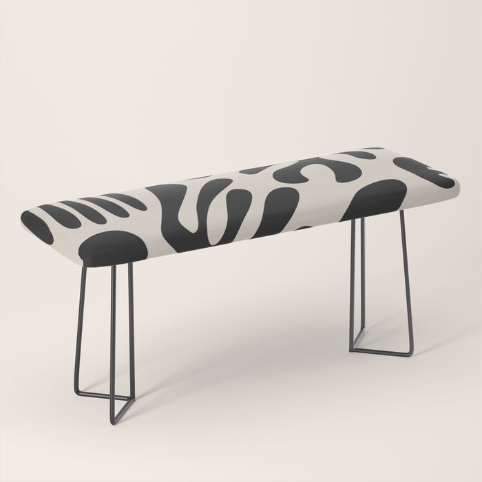 Matisse Cut Outs Ecru Beige Black Mid Century Modern Art Bench Gallery Image 1