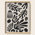 Matisse Cut Outs Ecru Beige Black Mid Century Modern Art Serving Tray Gallery Image 1