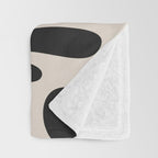 Matisse Cut Outs Ecru Beige Black Mid Century Modern Art Throw Blanket Gallery Image 3