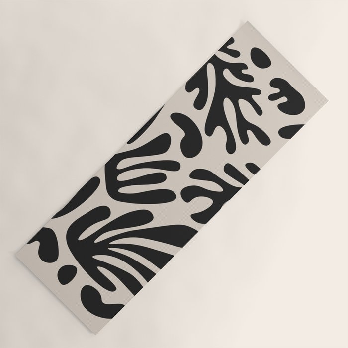Matisse Cut Outs Ecru Beige Black Mid Century Modern Art Yoga Mat Gallery Image 1