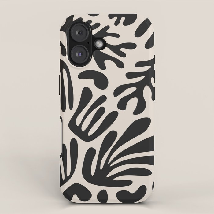 Matisse Cut Outs Ecru Beige Black Mid Century Modern Art iPhone Case Gallery Image 1