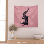 Crocodile - Dusty Rose Palette Wall Tapestry Gallery Image 2