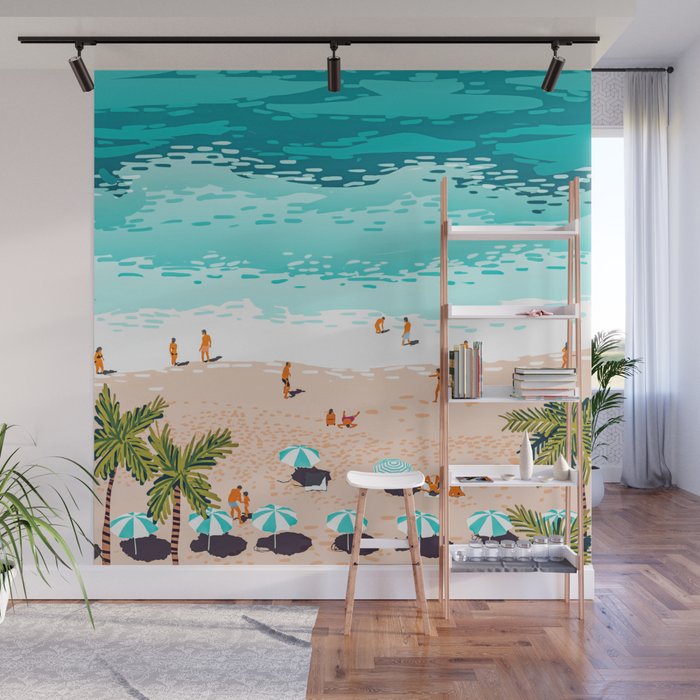 Dream in Colors Borrowed From The Sea | Ocean Tropical Beachy Summer | Swim Surf Travel Vacation Wall Mural Gallery Image 1