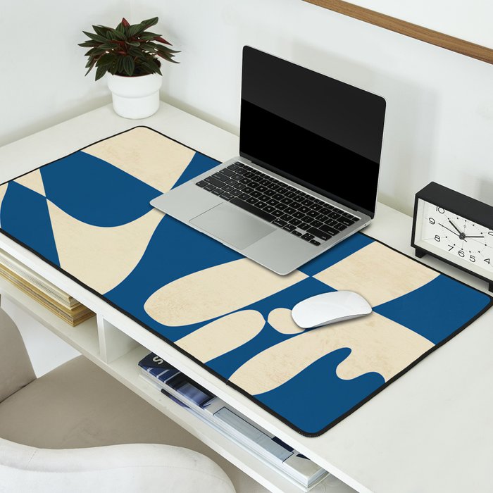Modern Abstract Depth - Cobalt Desk Mat Gallery Image 2