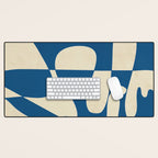 Modern Abstract Depth - Cobalt Desk Mat Gallery Image 1