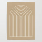Minimal Arch LVI Neutral Tan Modern Geometric Lines Poster Gallery Image 4