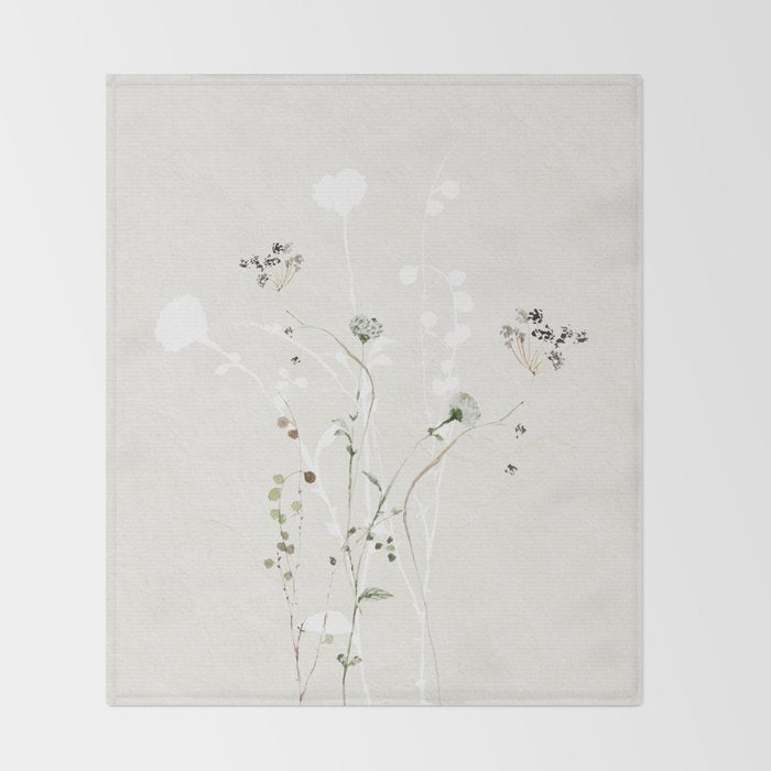 JAPANESE IKEBANA 2 Throw Blanket Gallery Image 2